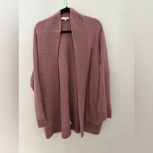 Vince cashmere long cardigan coat with side pockets. Size L